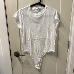 White Agolde Bodysuit Top
